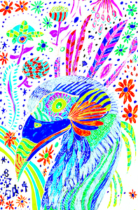 Abstract Pastel Avian