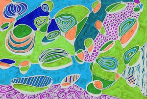 Abstract Playful Pattern Neurographic Art