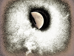 Abstract Disintegrating Dust Moon