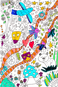 Abstract Doodle Art Cheerfulness