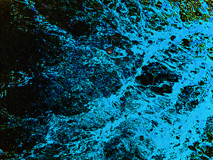 Abstract  Blue Water Reflections                                                                                                         