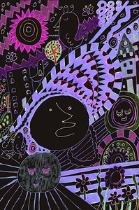 Abstract Night Time Landscape