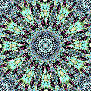 Abstract Kaleidoscope Mandal Pattern  