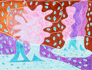 Abstract Pink Forest