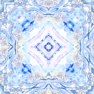 Abstract Blue Lavender Kaleidoscope Flow