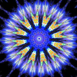 Abstract Mandala on Dark Background