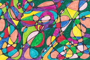 Abstract Colourful Neurographic Art