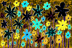 Abstract Natures Vibrant Floral Display