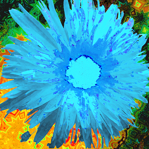 Abstract Geometric Daisy Flower