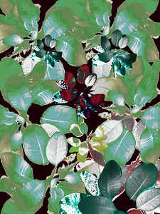 Abstract Vibrant Leaves 