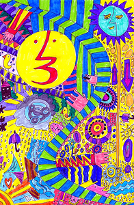 Abstract Colourful Doodles 