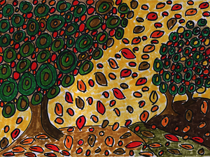Abstract Autumnal Forest 