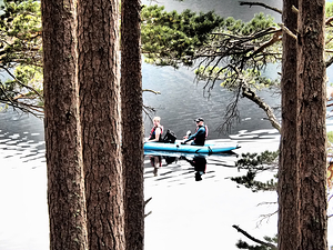 Kayaking on Serene Loch An Eilein                                                                                                                      