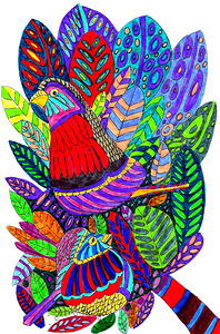 Abstract Contrasting Birds