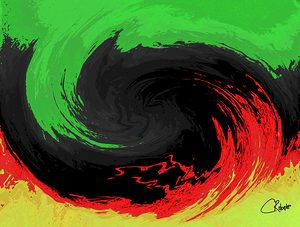 Abstract Swirling Dynamic Melting Forest 