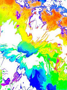 Abstract Vibrant Melting Daisy Flower 