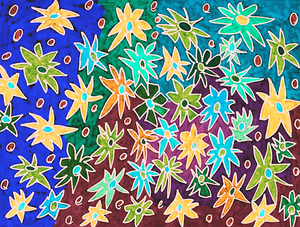 Abstract Vibrant Floral Harmony