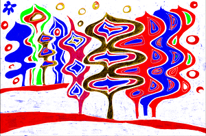 Abstract Colourful Forest