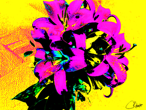 Abstract Lily Floral Bouquet