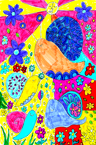 Abstract Cute Snails