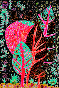 Evening Abstract Forest