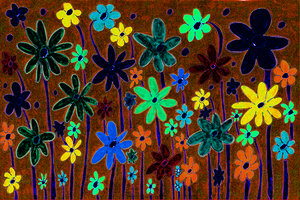 Abstract Garden Floral Display