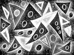 Abstract Black and White Triangles 