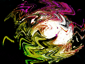 Abstract Vibrant Dynamic Daisy Vortex