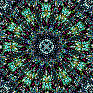 Abstract Kaleidoscope Mandala Pattern Teal