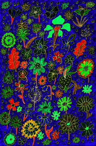 Abstract Dark Florals