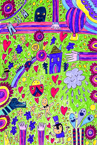 Abstract Doodle Life