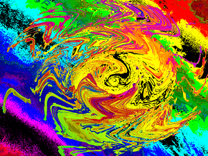 Abstract Bright Swirling Colours 