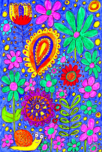 Abstract Doodle Art Garden Fun