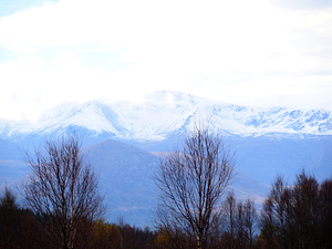 Spring Snow in the Scottish Highlands                                                                                                                      