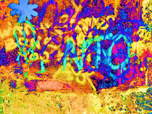 Abstract Neon Graffiti                                                                                                                      