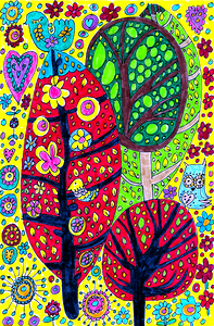 Abstract Doodle Nature Life