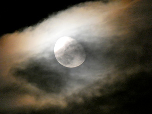  Impressionistic Winters Moon Over the Scottish Highlands