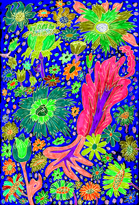 Abstract Evening Floral Display