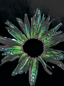 Abstract Daisy Green Petals