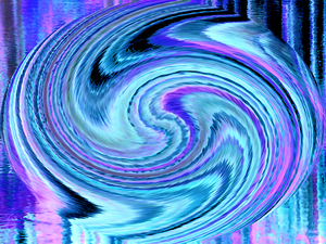 Abstract Swirling Blue Lochan Water Reflections 