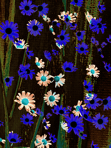   Abstract Vibrant Daisy Confetti 