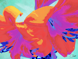 Abstract Colour Pop Lilies