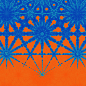 Darker Abstract Tango and Turquoise