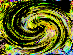 Abstact Green and Yellow Long Grass