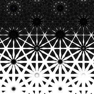  Abstract Black and White Shapes Design
