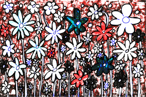 Abstract Bold Floral Display