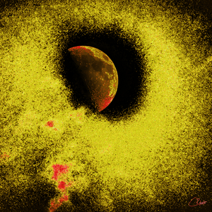 Abstract Disintegrating Moon 3 