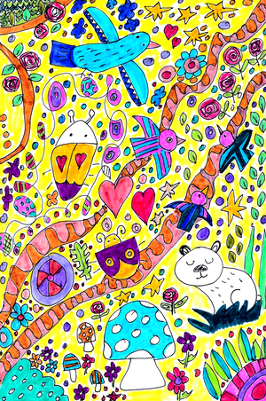 Abstract Doodle Art Fun Design