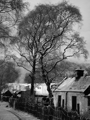 Everyday Lifes Moments- Deep Winter in the Scottish Highlands in black an