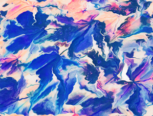  Abstract Acer Autumnal Leaves in Blue and Pink